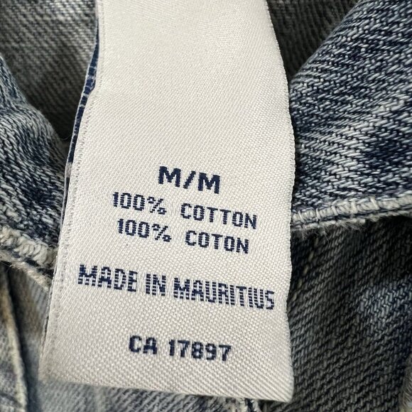 Old Navy Denim Jean Jacket Women Size Medium Blue Button Up 100% Cotton Trucker - Picture 5 of 12